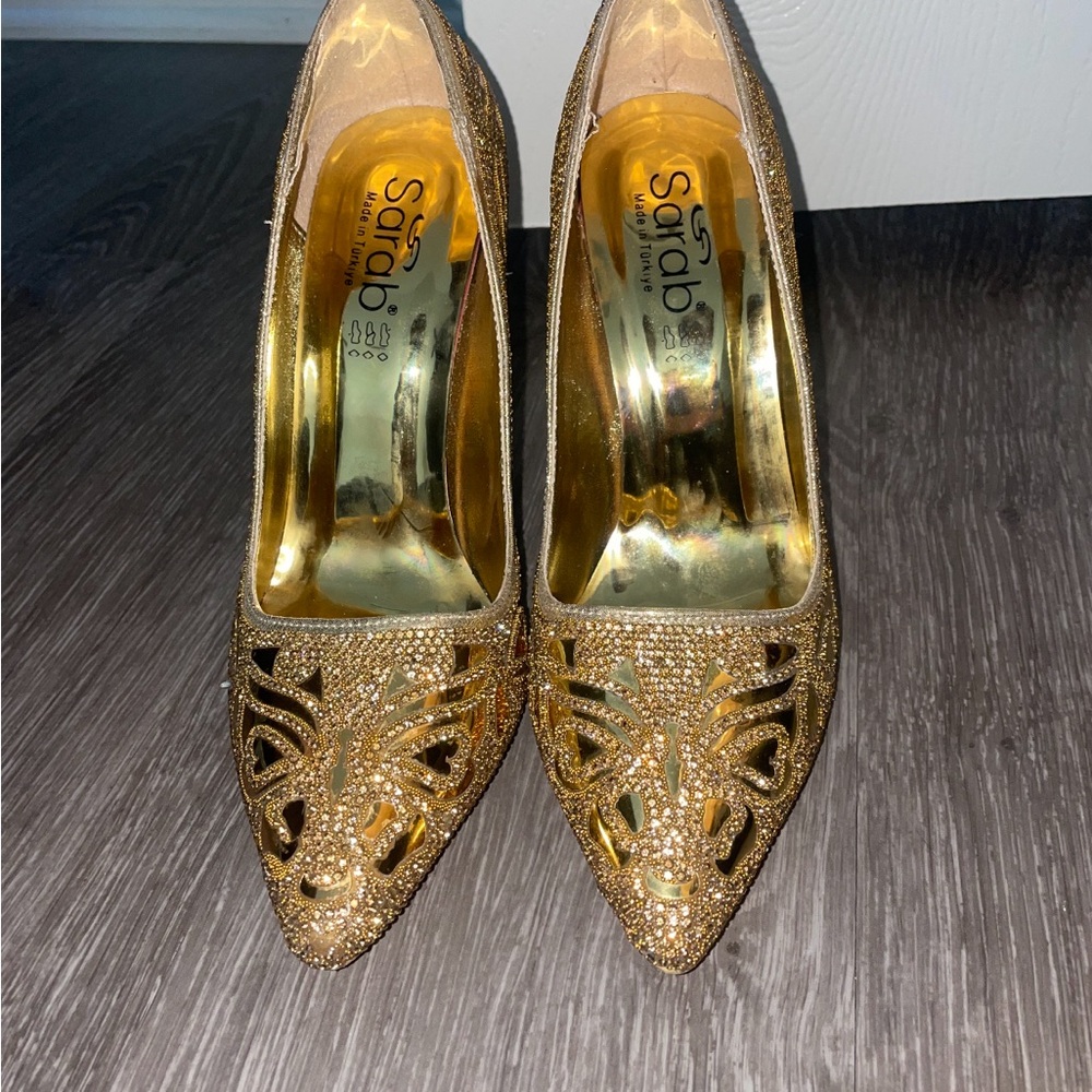 Gold High Heels